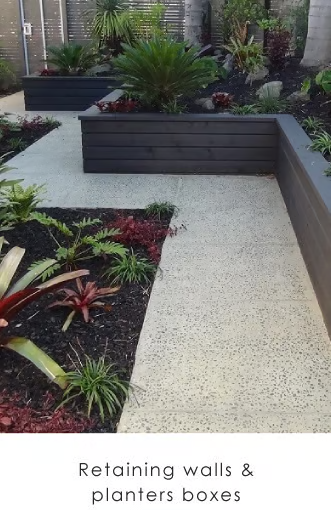 Retaining wall and planter box construction Auckland